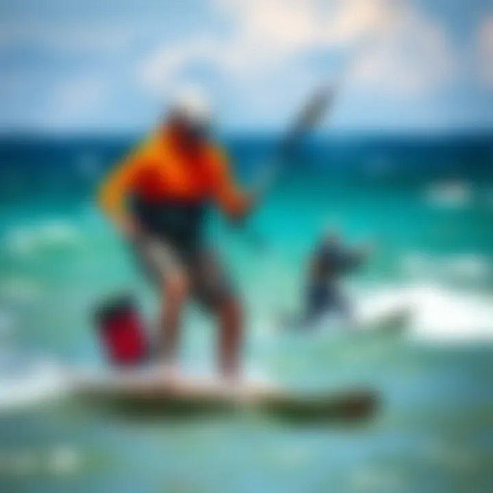 Sustainability in Kiteboarding Gear Sustainable practices in kiteboarding highlighted through used equipment