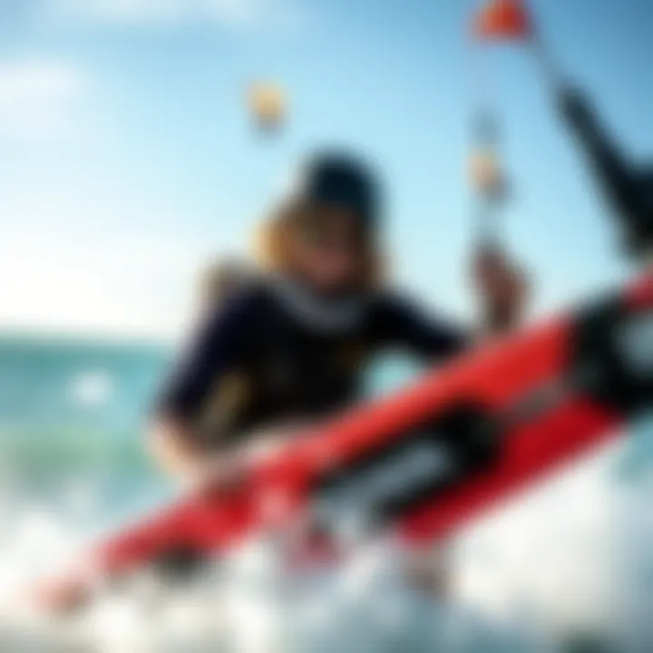 Kiteboarding enthusiast enjoying efoil experience