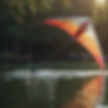 Beginner-friendly foil kite in action over water