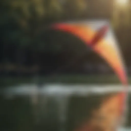 Beginner-friendly foil kite in action over water