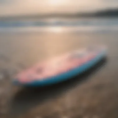 Detailed image showcasing the innovative technology of a foil surfboard