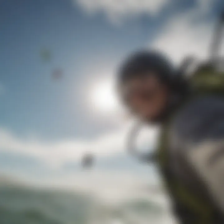 A filmmaker capturing breathtaking kiteboarding moments