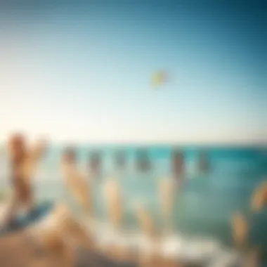 Kiteboarding Community at Holbox A group of kiteboarders enjoying the wind and waves together