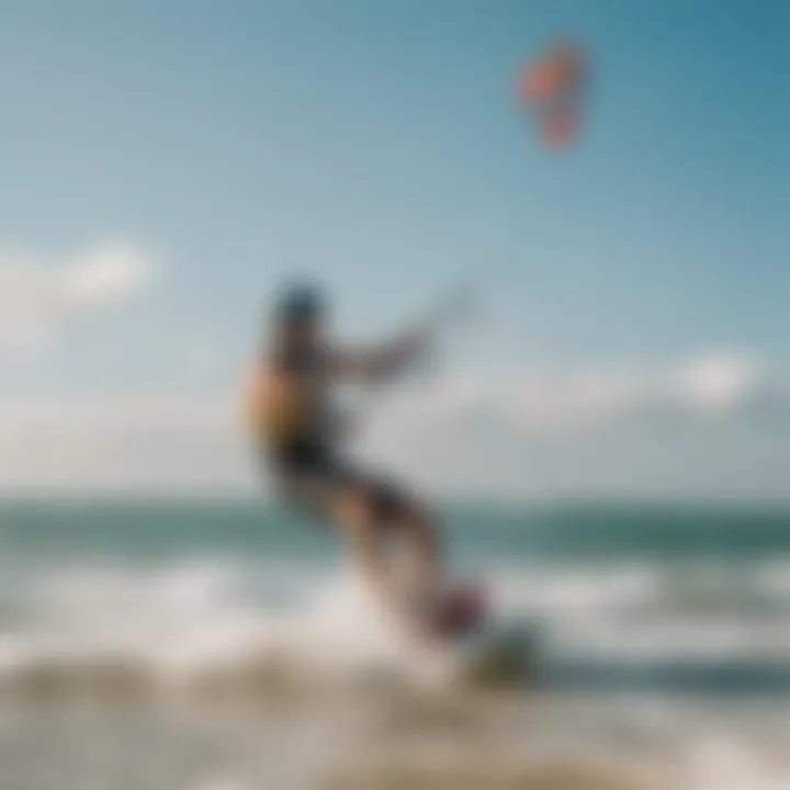 A vibrant kiteboarding scene at Hotel Hel beach