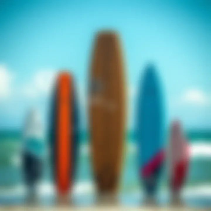 Comparative Kite Board Shapes A visual comparison of different kite board shapes and sizes