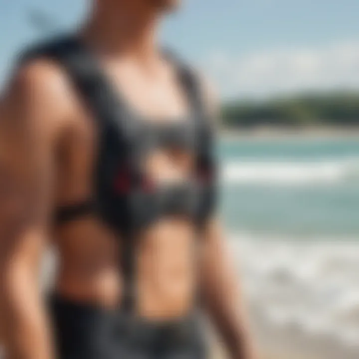 Different types of harnesses used in kite surfing