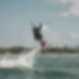 Kite surfing action on Fort Lauderdale beach