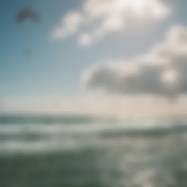 Kite surfers enjoying the waves together