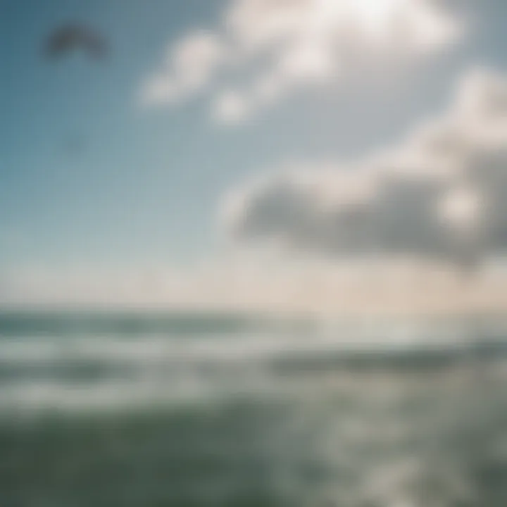 Kite surfers enjoying the waves together