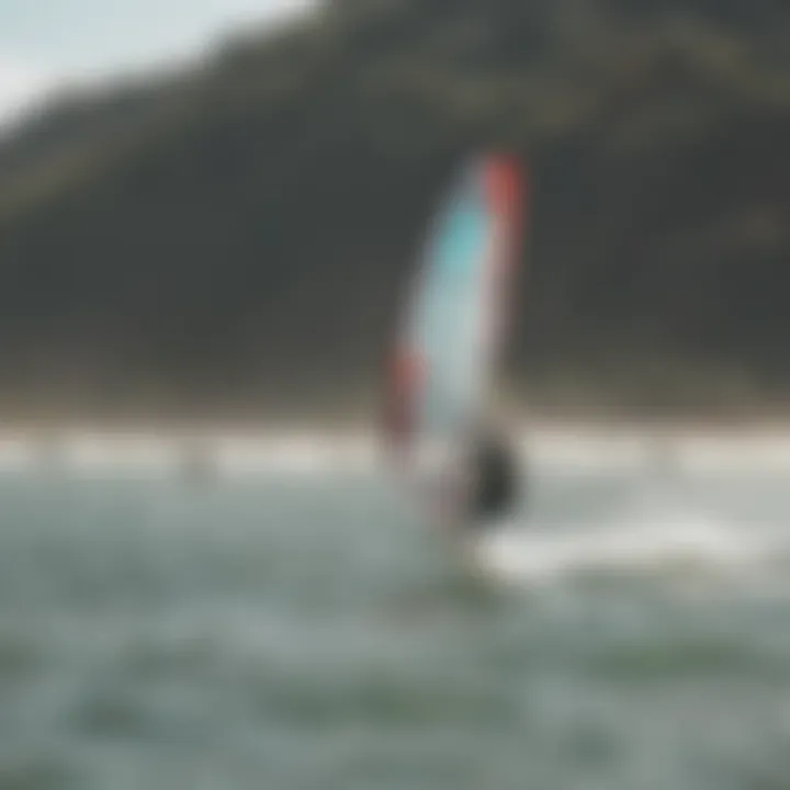 Group of kite surfers enjoying a sunny day on the water