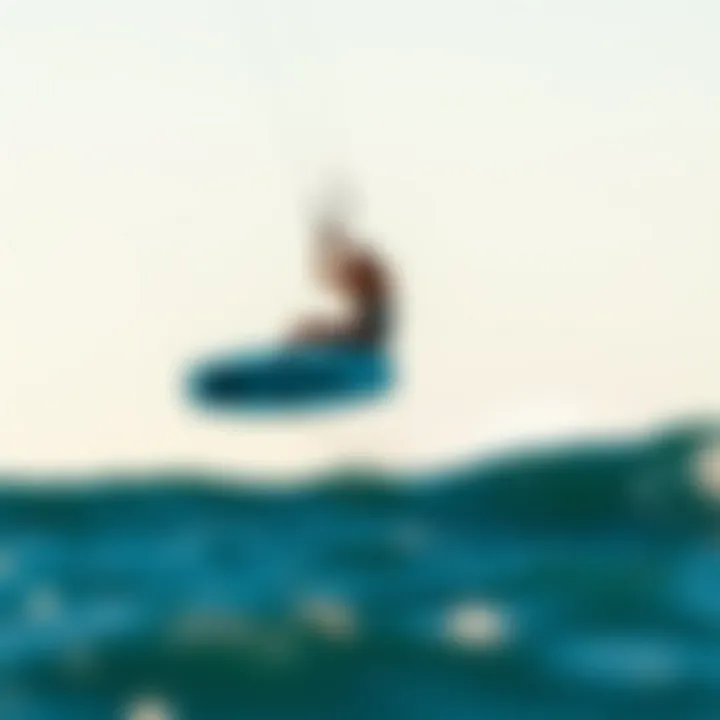 Mastering Kite Surfing Techniques A skilled kite surfer performing a jump over the waves