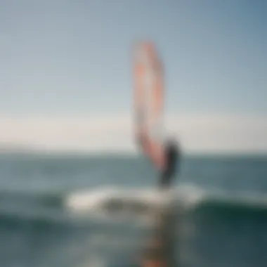 Beginner kite surfers practicing on the water