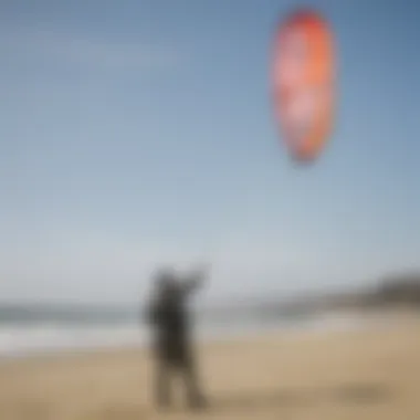 Instructor demonstrating kite control techniques