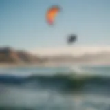 Scenic view of kite surfing at a Bay Area beach