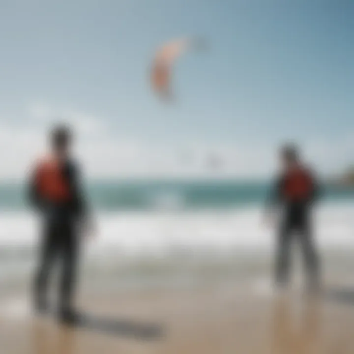 Safety briefing for kite surfers before hitting the water