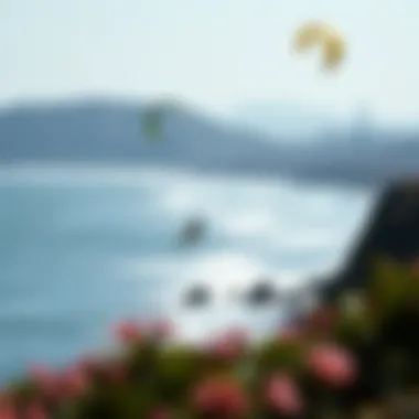 A scenic view of San Francisco's coastline for kite surfing