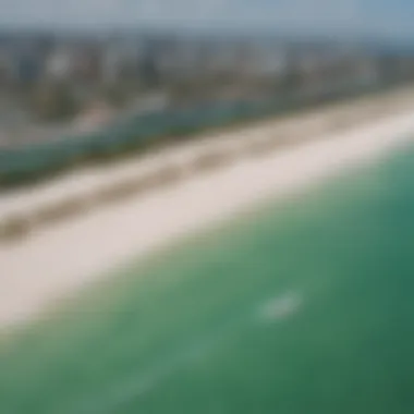 Panoramic View of Miami's Kiteboarding Coastline A panoramic view of Miami's coastline perfect for kiteboarding.