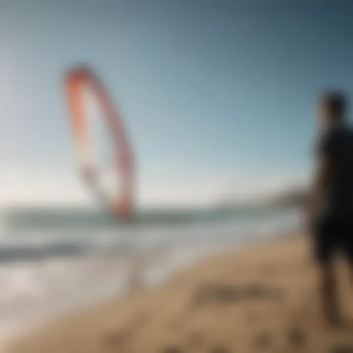 Safety briefing with enthusiasts before a kite surfing session