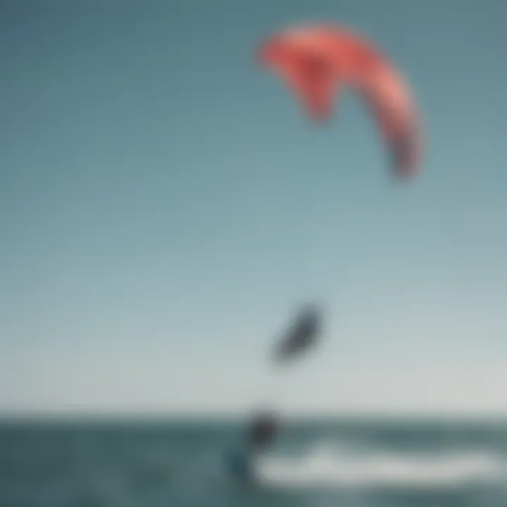 Kiteboarder performing a maneuver with duotone neo kite