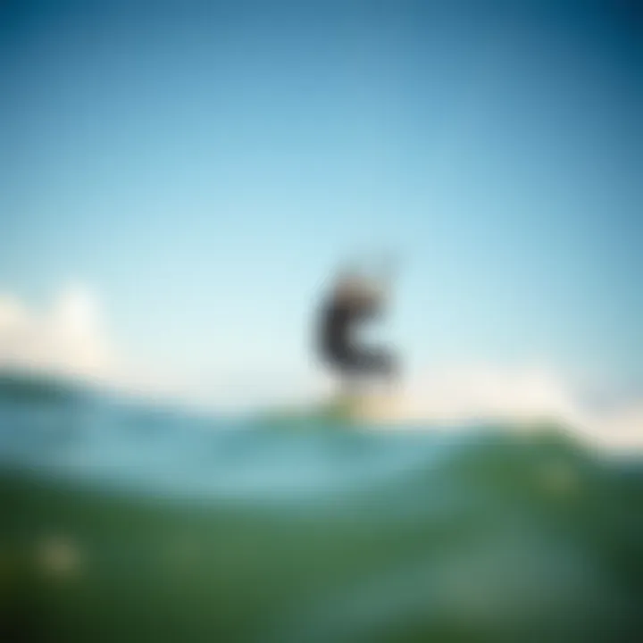 Kiteboarding with a Wetsuit Kiteboarder in action wearing a wetsuit