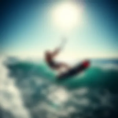 Breathtaking kiteboarding action on the waves