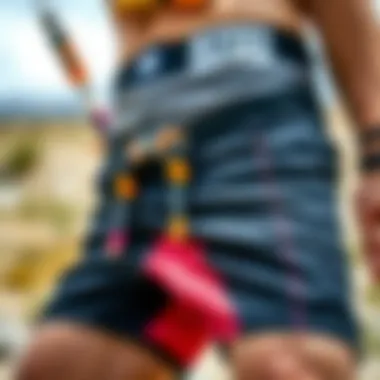 Material Innovations in Harness Shorts Different materials and textures used in kiteboarding harness shorts