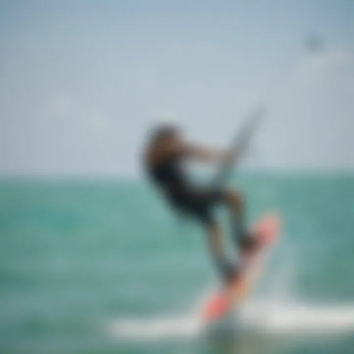 Kiteboarder harnessing the wind over Florida's turquoise waters