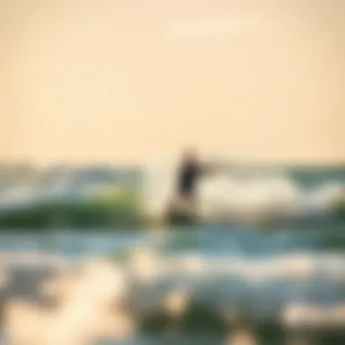 A kitesurfer navigating the waves with skill and grace