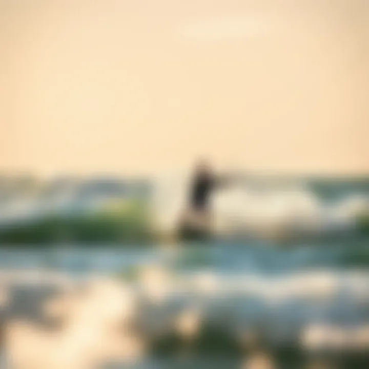 A kitesurfer navigating the waves with skill and grace