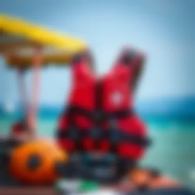 Safety gear essential for kitesurfing illustrated