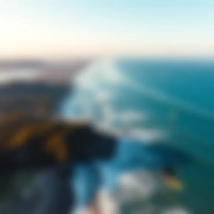 Aerial View of Costa Rica's Kitesurfing Spots Aerial view of ideal kitesurfing locations along Costa Rica's coastline