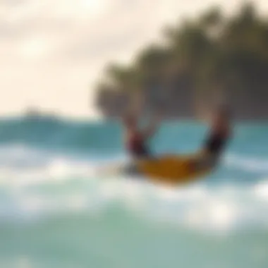Riding the Waves in Costa Rica Kitesurfers riding the waves amid Costa Rica's stunning landscape