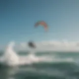Kitesurfers enjoying the waves in Key Biscayne