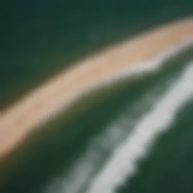 An aerial view of Lake Erie showcasing ideal kiteboarding conditions