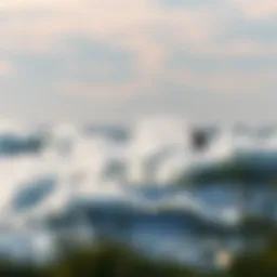 Dynamic waves on Lake Erie attracting kiteboarders.