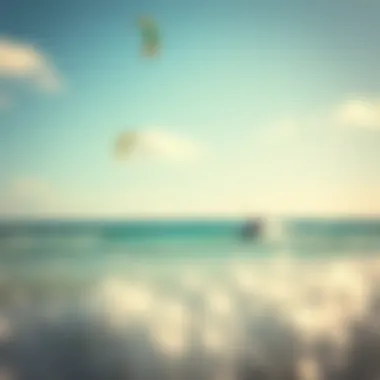Kitesurfing in Optimal Conditions Kitesurfers riding the waves in a scenic location