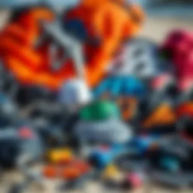 An array of gear tailored for low wind kiteboarding