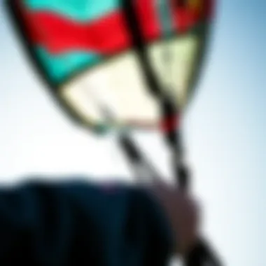 Kite Inflation Techniques Unveiled Close-up of a kite inflation mechanism in action