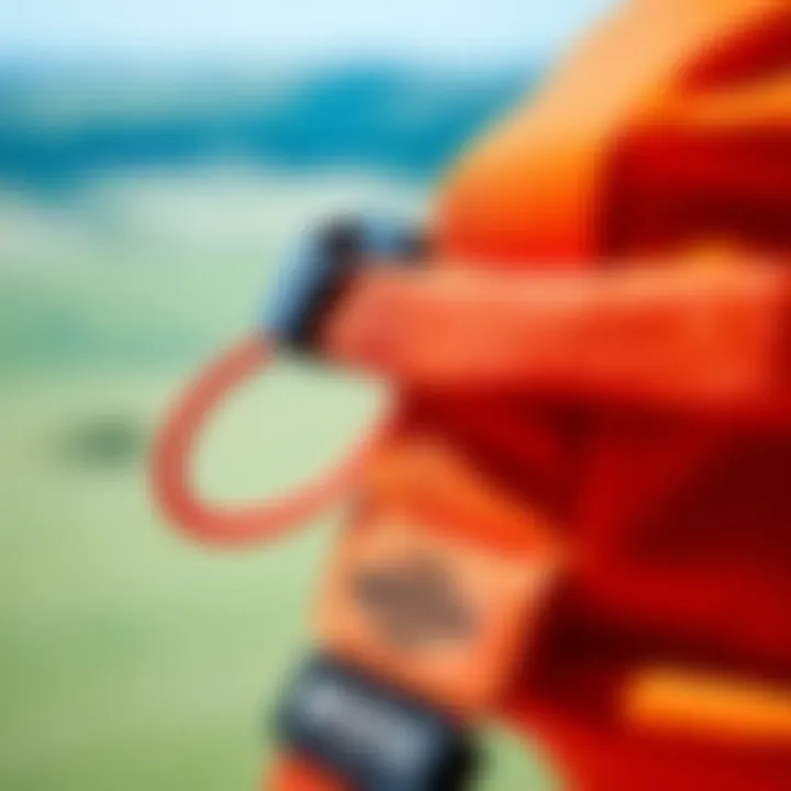 Durable Materials of Mystic Kite Harness Close-up of the materials used in the Mystic Kite Harness highlighting durability