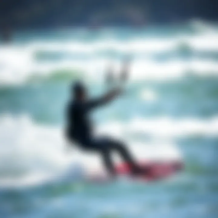 Kiteboarding in Action with Mystic Marshall Wetsuit Kiteboarder wearing the Mystic Marshall Wetsuit riding the waves with style and skill
