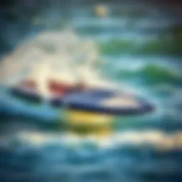 A sleek Naish kite surfboard gliding over waves