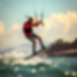 Dynamic kiteboarding maneuver showcasing the agility of Naish Kites