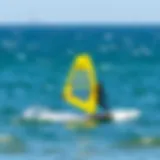 Dynamic action shot of a Naish Wing Surfer in motion on the water