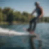 Fliteboard efoil gliding on water