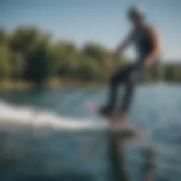 Fliteboard efoil gliding on water