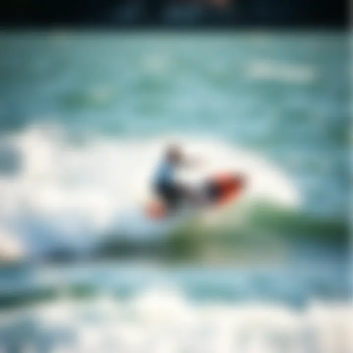 A rider skillfully maneuvering the Naish Wing Surfer on dynamic waters