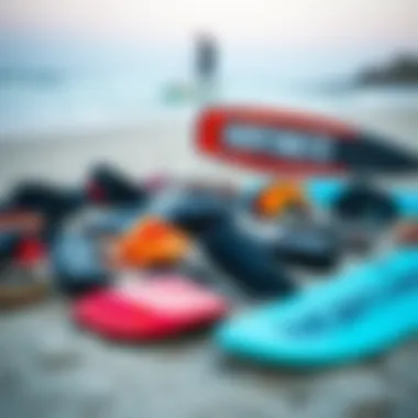 A collection of Northkite gear laid out on the beach