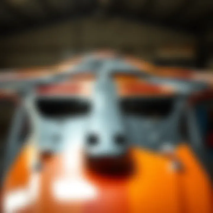 Craftsmanship of the Oz Hydrofoil Detailed view of Oz Hydrofoil construction