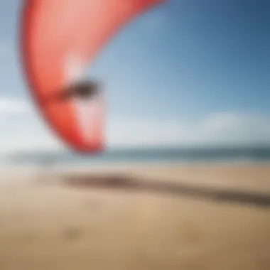 Close-up of advanced Ozone kite technology and design