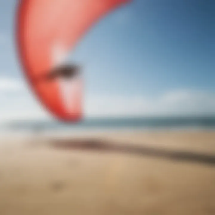 Close-up of advanced Ozone kite technology and design